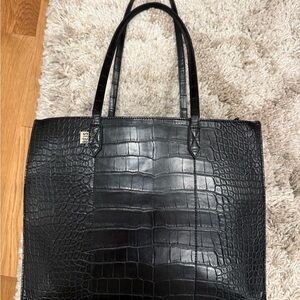 BEIS the work tote in Black Croc